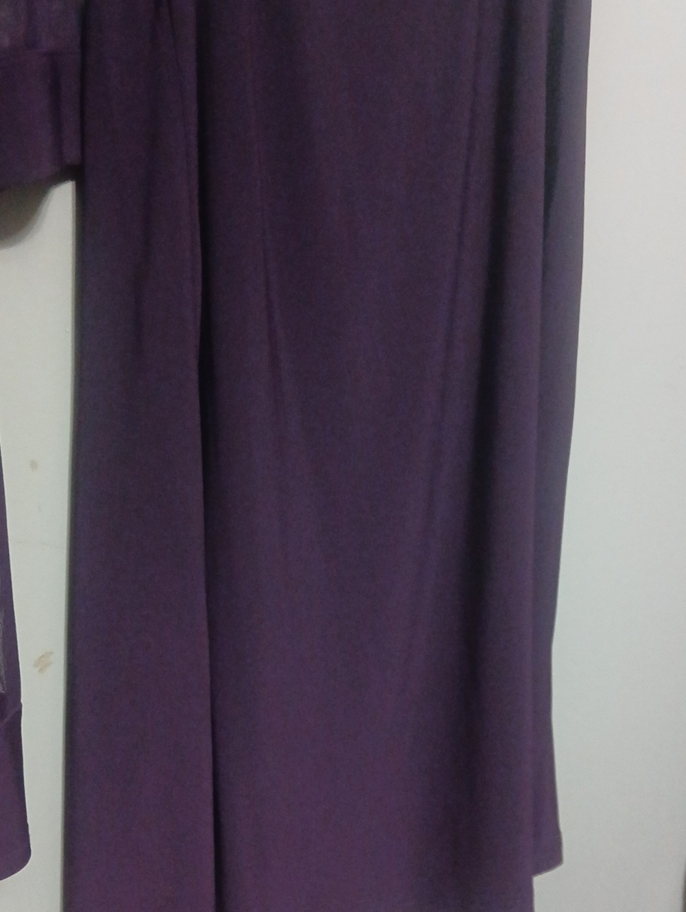 Purple Embellished Neck Sleeveless Dress with Matching Jacket - Picture 8 of 12